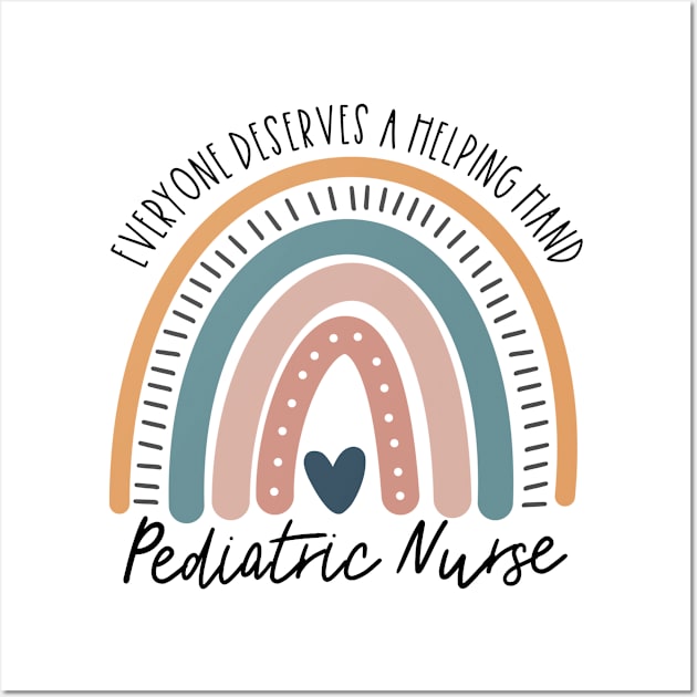 Pediatric Nurse Boho Rainbow Wall Art by IndigoPine